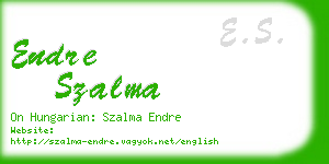 endre szalma business card